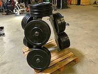 Life maxx bumperplates 50mm met rek 8x20;4x10;16x5kg krachtstation - afbeelding 3 van  5
