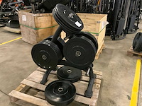 Life maxx bumperplates 50mm met rek matrix 2x20;4x10;14x5kg krachtstation - afbeelding 1 van  7