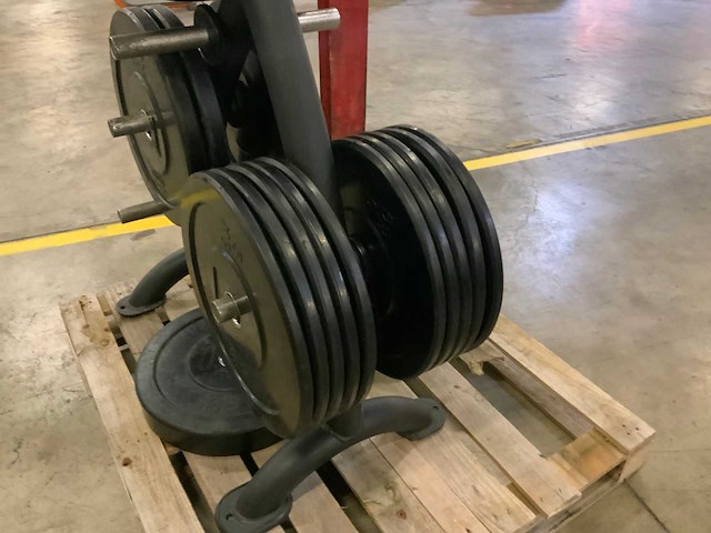 Life maxx bumperplates 50mm met rek matrix 2x20;4x10;14x5kg krachtstation - afbeelding 6 van  7