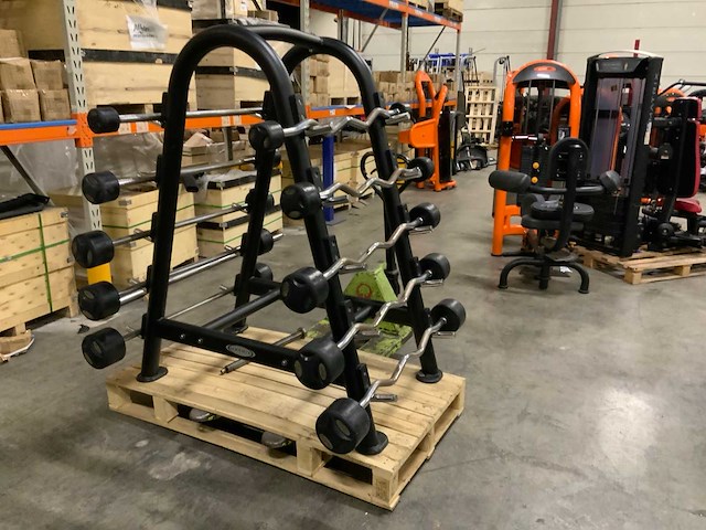 Lifemaxx barbell ez en straight 10 stuks met rek krachtstation - afbeelding 1 van  7