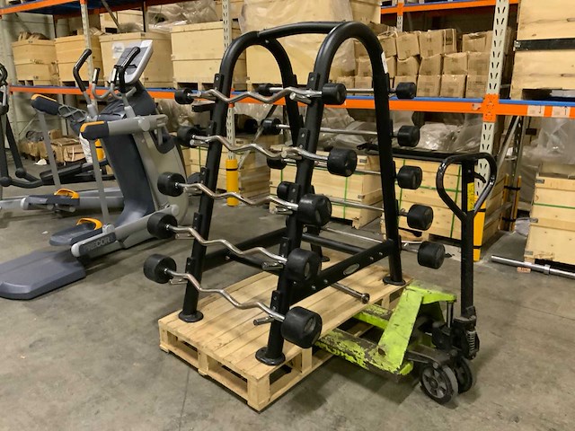 Lifemaxx barbell ez en straight 10 stuks met rek krachtstation - afbeelding 3 van  7