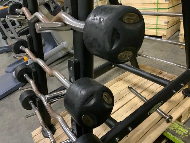 Lifemaxx barbell ez en straight 10 stuks met rek krachtstation - afbeelding 5 van  7
