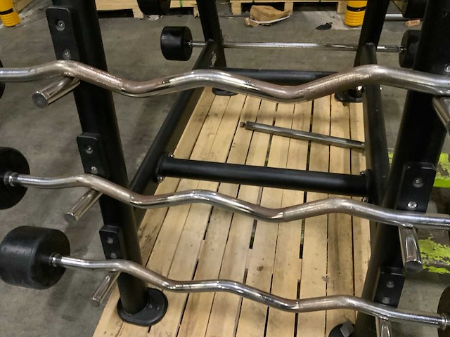 Lifemaxx barbell ez en straight 10 stuks met rek krachtstation - afbeelding 7 van  7