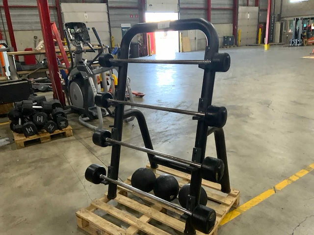 Lifemaxx barbell straight met rek 5x krachtstation - afbeelding 1 van  5