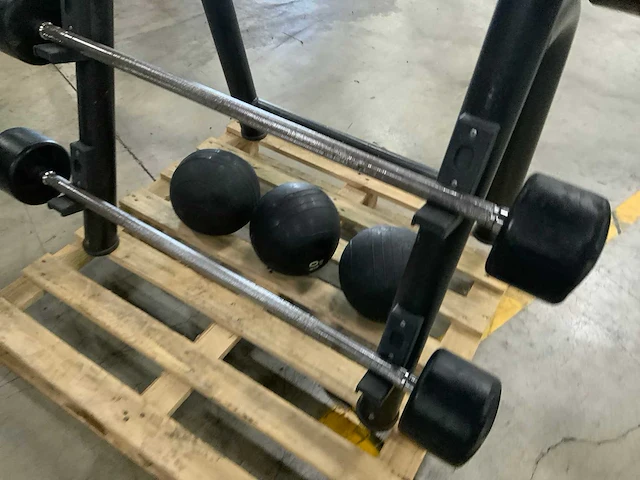 Lifemaxx barbell straight met rek 5x krachtstation - afbeelding 3 van  5