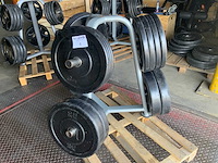 Lifemaxx bumper plates 50mm met rek krachtstation - afbeelding 1 van  6