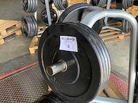 Lifemaxx bumper plates 50mm met rek krachtstation - afbeelding 2 van  6