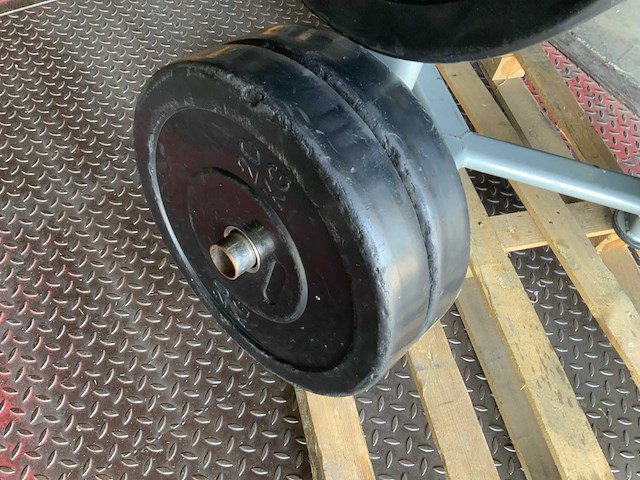 Lifemaxx bumper plates 50mm met rek krachtstation - afbeelding 3 van  6