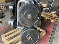 Lifemaxx bumper plates 50mm met rek krachtstation - afbeelding 4 van  6