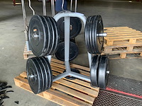 Lifemaxx bumperplates 4x20;8x10;10x5kg krachtstation - afbeelding 3 van  4