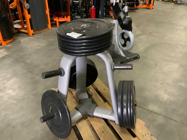 Lifemaxx bumperplates 50mm met rek 5x10;9x5kg krachtstation - afbeelding 1 van  4
