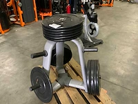 Lifemaxx bumperplates 50mm met rek 5x10;9x5kg krachtstation