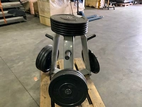 Lifemaxx bumperplates 50mm met rek 5x10;9x5kg krachtstation - afbeelding 3 van  4