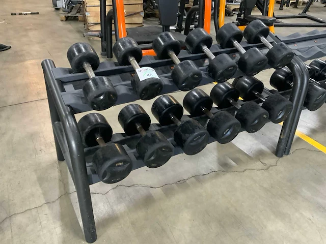 Lifemaxx dumbbell 14;16;18;28;32;34kg set met rek krachtstation - afbeelding 6 van  6