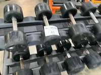 Lifemaxx dumbbell 14;16;18;28;32;34kg set met rek krachtstation - afbeelding 1 van  6