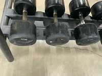 Lifemaxx dumbbell 14;16;18;28;32;34kg set met rek krachtstation - afbeelding 2 van  6