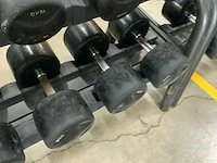 Lifemaxx dumbbell 14;16;18;28;32;34kg set met rek krachtstation - afbeelding 4 van  6