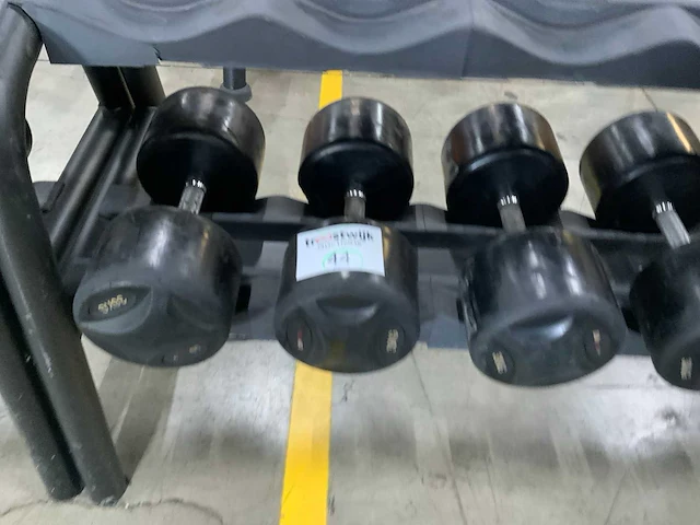 Lifemaxx dumbbell 36;38;40kg met rek krachtstation - afbeelding 1 van  3