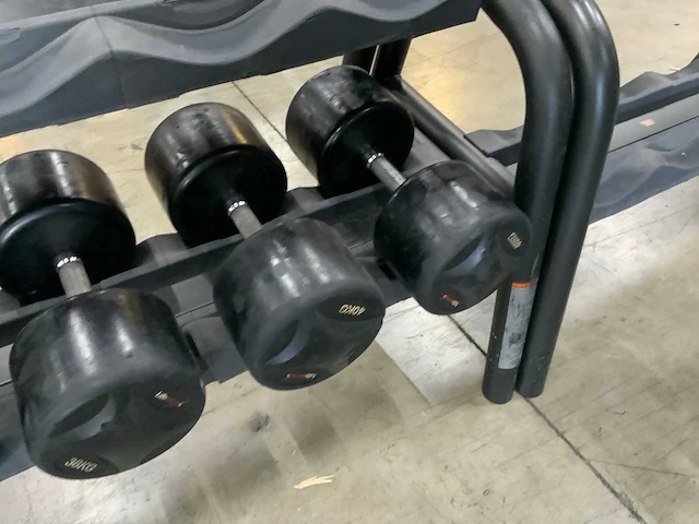 Lifemaxx dumbbell 36;38;40kg met rek krachtstation - afbeelding 2 van  3