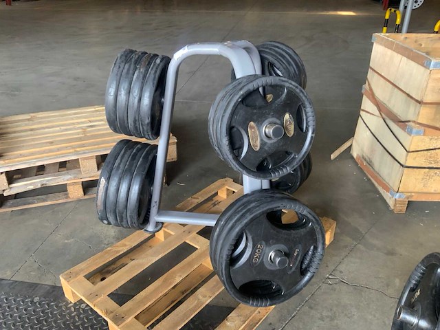 Lifemaxx dumbbell 50mm met rek krachtstation - afbeelding 2 van  5