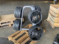 Lifemaxx dumbbell 50mm met rek krachtstation - afbeelding 2 van  5