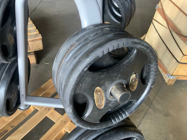 Lifemaxx dumbbell 50mm met rek krachtstation - afbeelding 3 van  5