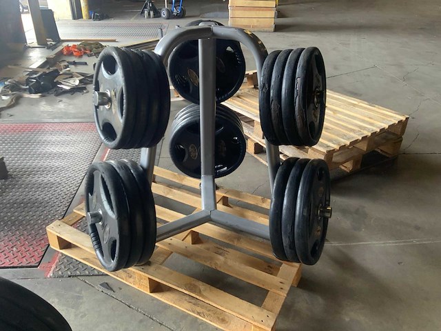 Lifemaxx dumbbell 50mm met rek krachtstation - afbeelding 4 van  5
