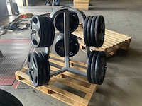 Lifemaxx dumbbell 50mm met rek krachtstation - afbeelding 4 van  5