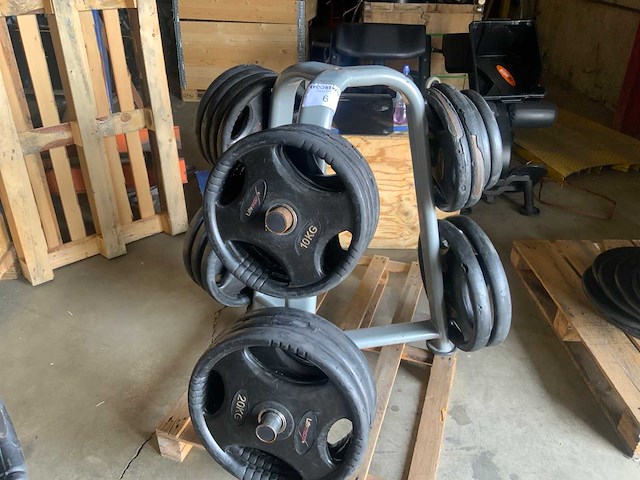 Lifemaxx dumbbell 50mm met rek krachtstation - afbeelding 2 van  5