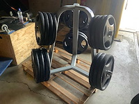 Lifemaxx dumbbell 50mm met rek krachtstation - afbeelding 3 van  5
