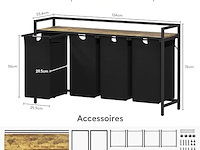 Lifewit wasmand (4 secties) - afbeelding 3 van  5