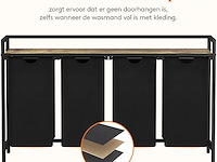 Lifewit wasmand (4 secties) - afbeelding 2 van  5