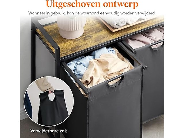 Lifewit wasmand (4 secties) - afbeelding 5 van  5