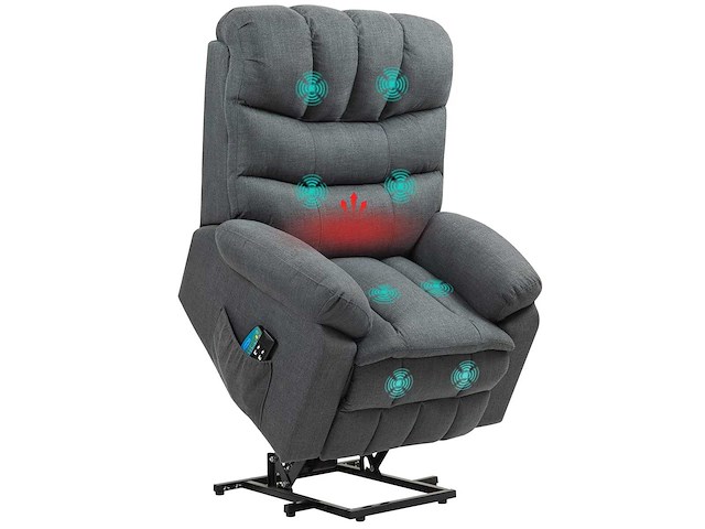 Liftstoel, elektrische relaxstoel met massagefunctie - lift - afbeelding 7 van  8