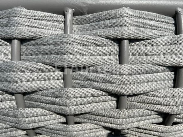 Ligbeddenset 2-delig dark antraciet wicker / light grey kussens - afbeelding 4 van  4