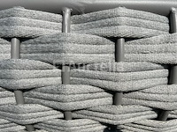 Ligbeddenset 2-delig dark antraciet wicker / light grey kussens - afbeelding 4 van  4