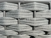 Ligbeddenset 2-delig dark antraciet wicker / light grey kussens - afbeelding 3 van  4