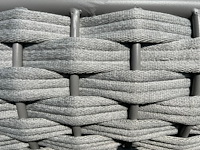 Ligbeddenset 2-delig dark antraciet wicker / light grey kussens - afbeelding 2 van  4