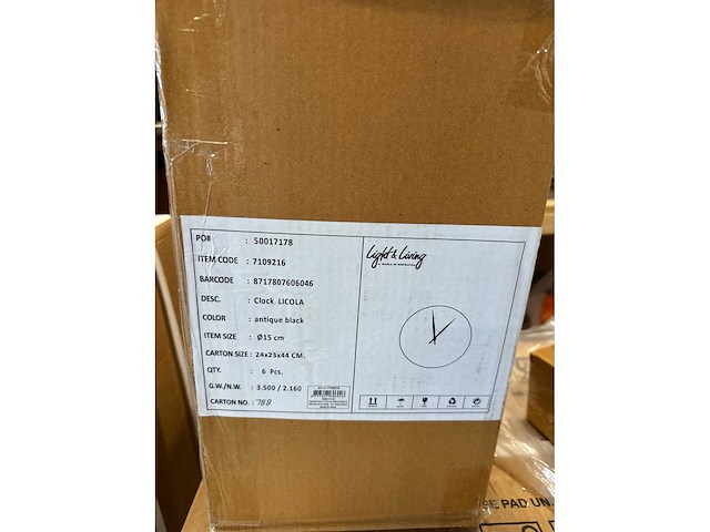 Light & living licola klok 6 stuks - afbeelding 2 van  2