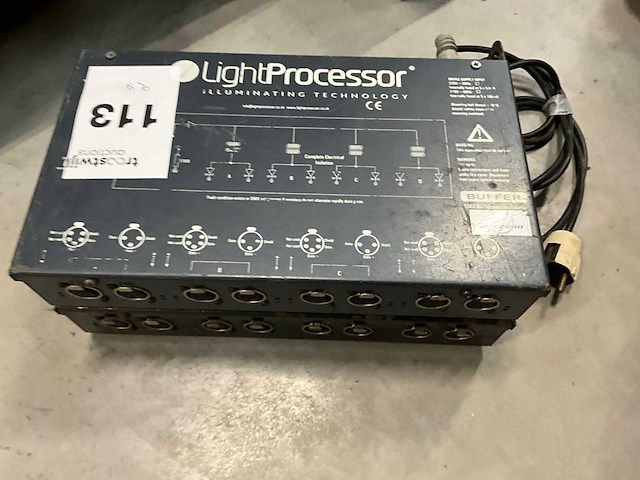 Light processor 4-weg dmx dmx distributer (2x) - afbeelding 1 van  2