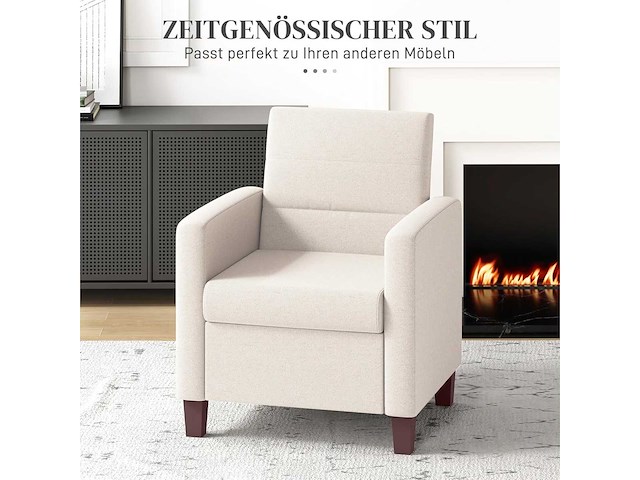 Ligstoel met armleuningen, gestoffeerde fauteuil - afbeelding 4 van  8