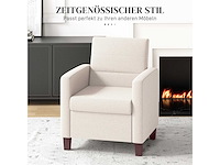 Ligstoel met armleuningen, gestoffeerde fauteuil - afbeelding 4 van  8