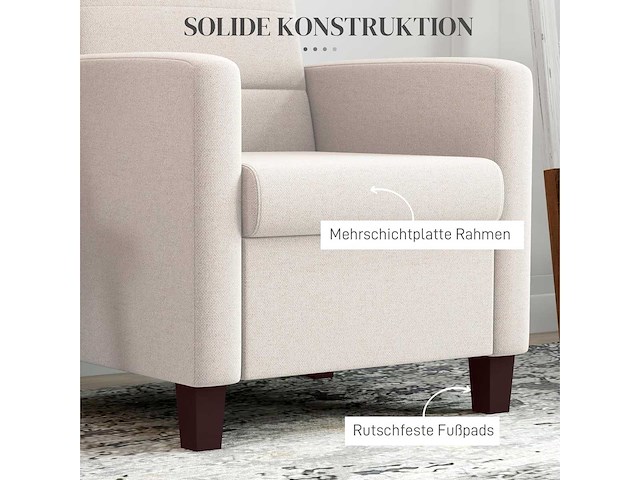 Ligstoel met armleuningen, gestoffeerde fauteuil - afbeelding 6 van  8