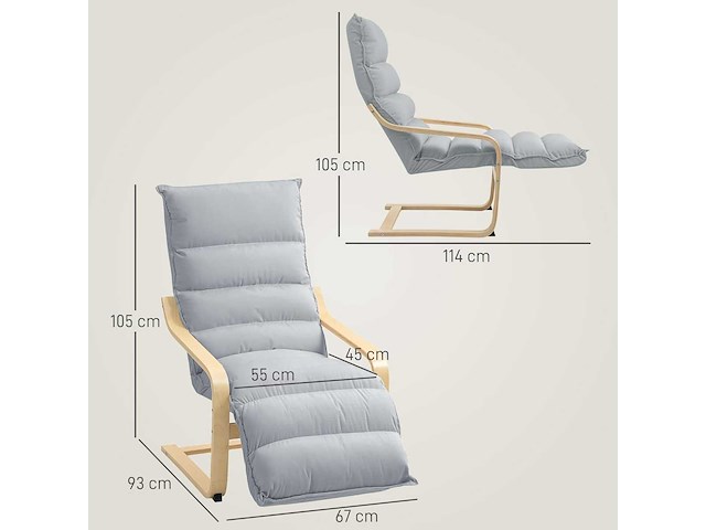 Ligstoel met verstelbare voetsteun - afbeelding 3 van  7