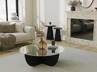 Lily salontafel | gehard glas | zwart - afbeelding 2 van  5