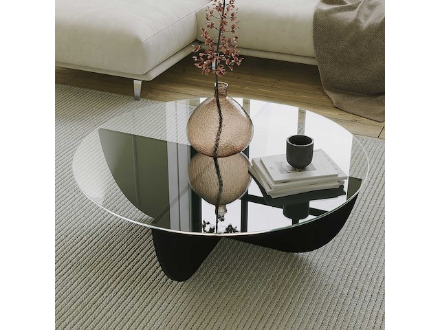 Lily salontafel | gehard glas | zwart - afbeelding 3 van  5