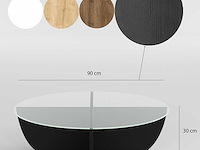 Lily salontafel | gehard glas | zwart - afbeelding 4 van  5