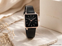 Lily & stone - black & rose gold - luxe dames horloge