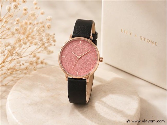 Lily & stone - sparkling rosé - luxe dames horloge - afbeelding 1 van  1