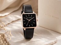Lily & stone dameshorloge - zwart/rose goud (x24) - afbeelding 1 van  2